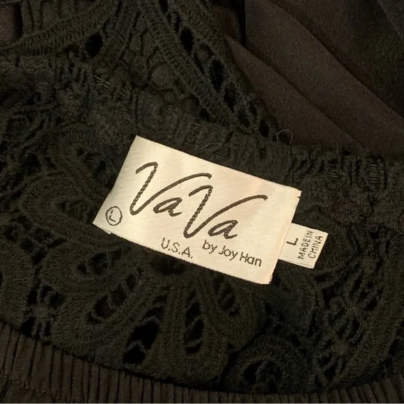 VAVA by Joy Han GEORGINA Off-The-Shoulder Blouse BLACK L - Picture 5 of 7